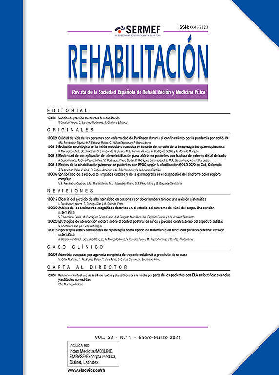 Go to journal home page - Rehabilitación